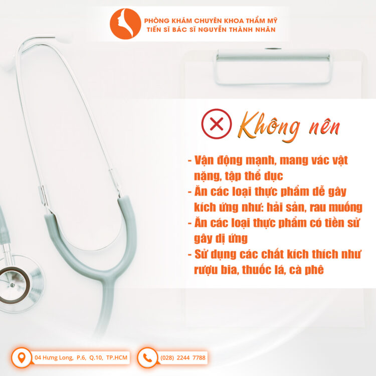 lưu ý sau phẫu thuật nâng mũi cấu trúc